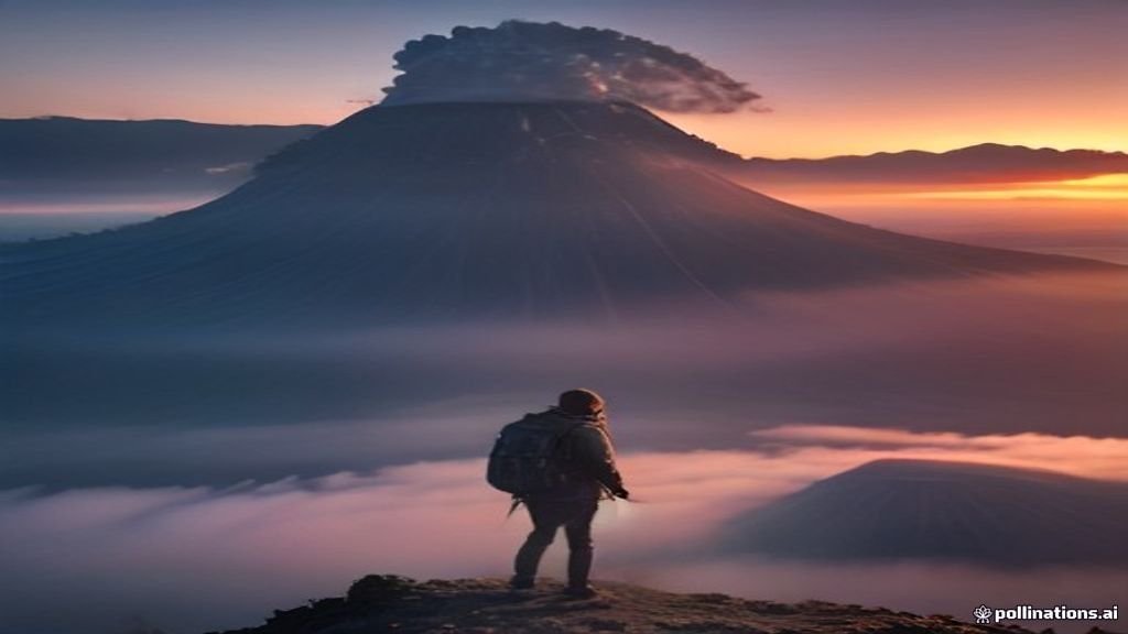 Peta wisata Jawa Timur lengkap dengan ikon Gunung Bromo dan Surabaya.
