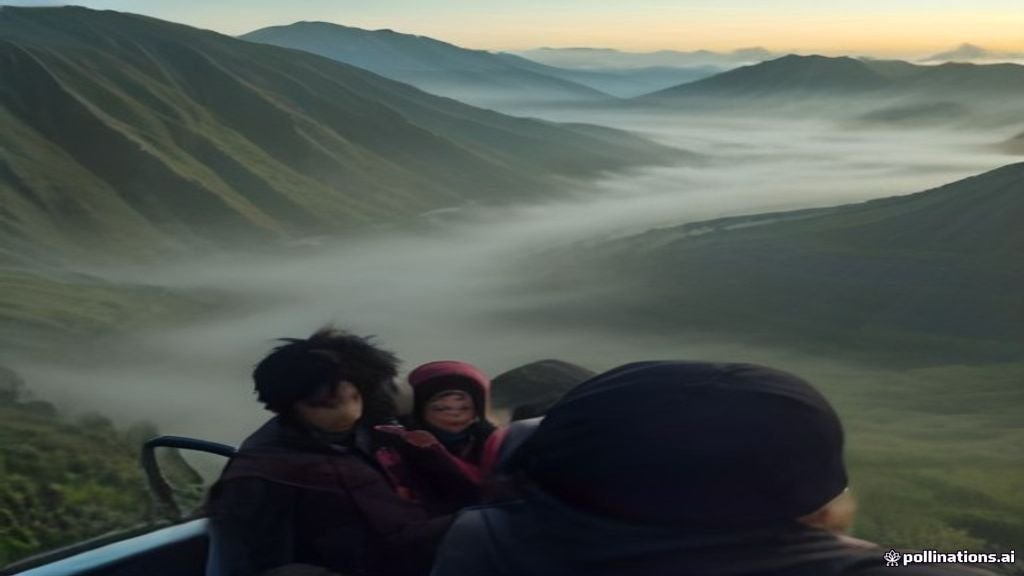 Pemandangan indah Gunung Bromo saat matahari terbit di destinasi wisata Jawa Timur.